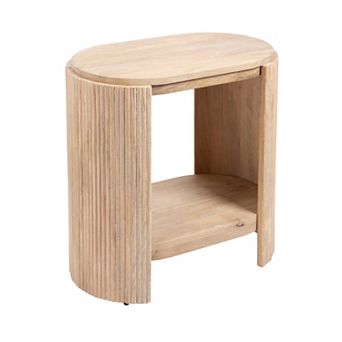Cakora Capsule Wood Side Table