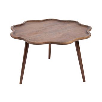 Alezar Scallop Wood Coffee Table