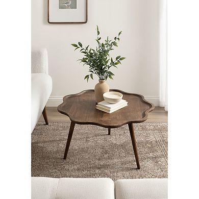 Alezar Scallop Wood Coffee Table
