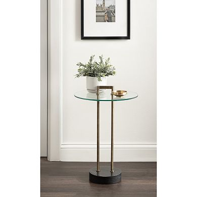Cerullo Glass Metal Side Table