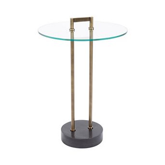 Cerullo Glass Metal Side Table
