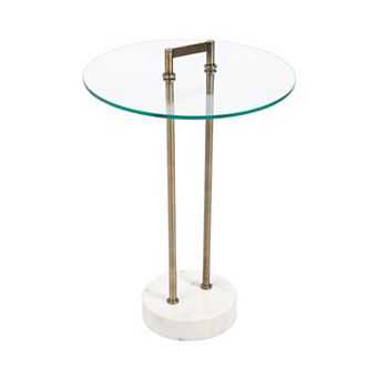 Cerullo Glass Metal Side Table