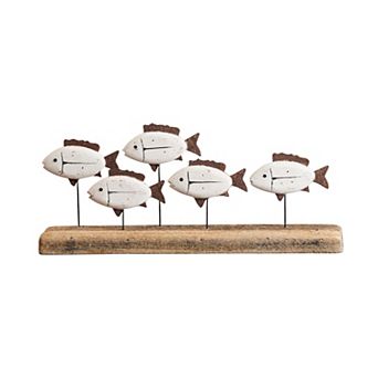 Studio 66 Wooden Sunfish Plank Table Decor