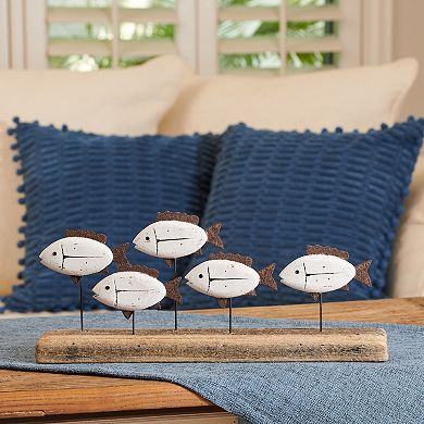 Studio 66 Wooden Sunfish Plank Table Decor