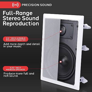 Pyle 150 Watts 5.25'' In-Wall / In-Ceiling Stereo