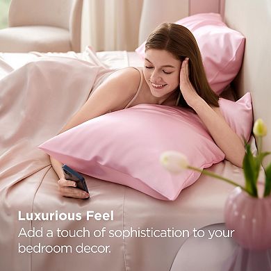 Bedsure 2-pc. Satin Pillowcase Set