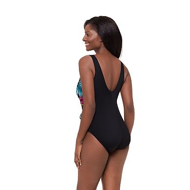Women's Great Lengths Ruffle Surplice One-Piece Swimsuit