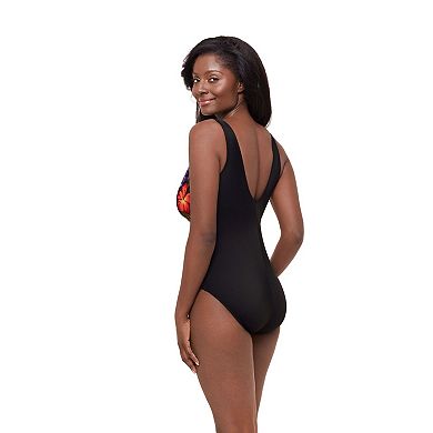Women's Great Lengths Ruffle Surplice One-Piece Swimsuit
