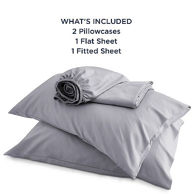 Bedsure 3-pc. Viscose from Bamboo Twin Sheet Set with Pillowcase