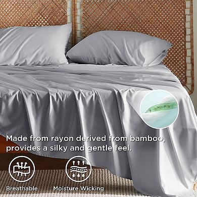 Bedsure 3-pc. Viscose from Bamboo Twin Sheet Set with Pillowcase