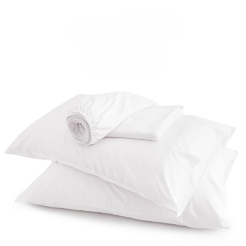 Bedsure 3-pc. Viscose from Bamboo Twin Sheet Set with Pillowcase, Pure White