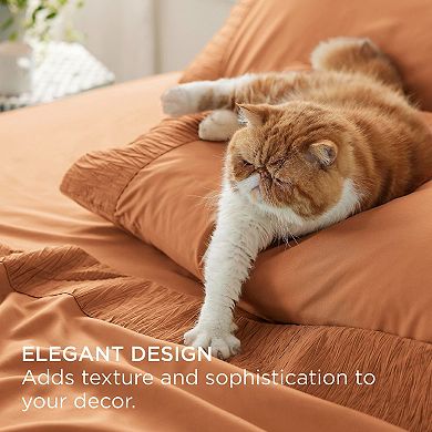 Bedsure Solid Embossed Sheet Set