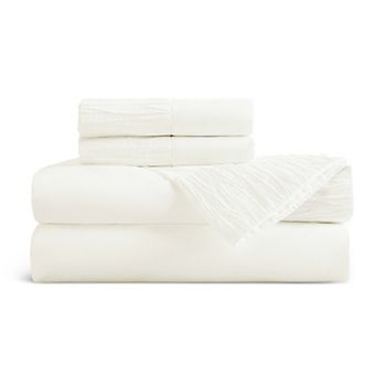 Bedsure Solid Embossed Sheet Set