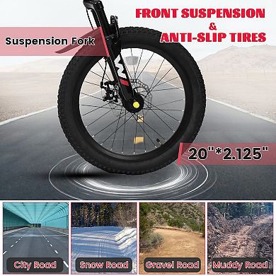 LOVMOR 20 Inch Kids Mountain Bike 612 Years 7 Speed Front Suspension