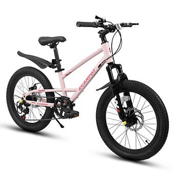 LOVMOR 20 Inch Kids Mountain Bike 612 Years 7 Speed Front Suspension