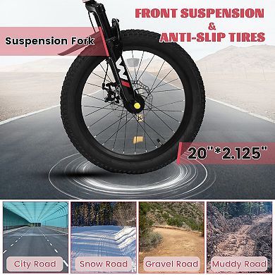 LOVMOR 20 Inch Kids Mountain Bike 612 Years 7 Speed Front Suspension