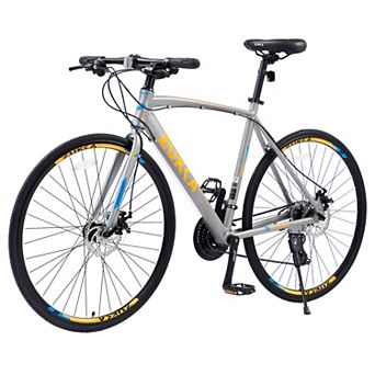 LOVMOR 24 Speed Hybrid Bike 700C Disc Brake City Bicycle Unisex
