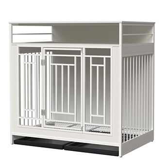 LOVMOR 43.3 inch Dog Crate Furniture for Large Dogs