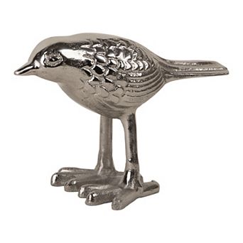 Home Essentials Silver Tone Bird Table Decor