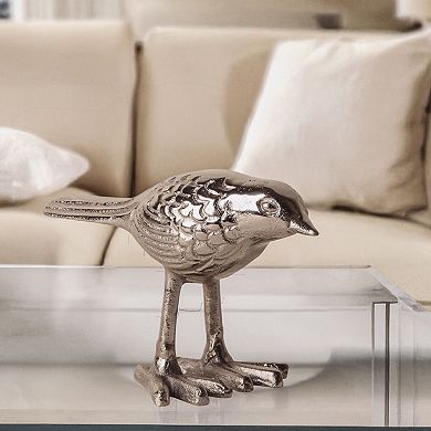 Home Essentials Silver Tone Bird Table Decor