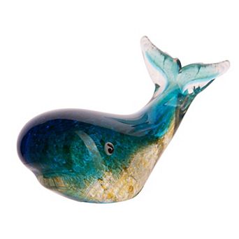 Home Essentials Coastal Glass Whale Table Decor