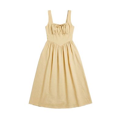 Women's Kittenish Drop Waist Corset Midi Dress