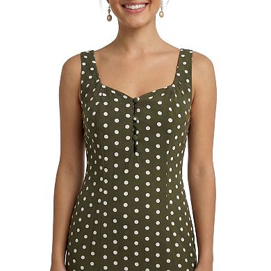 Women's Kittenish Sweetheart Polka Dot Dress