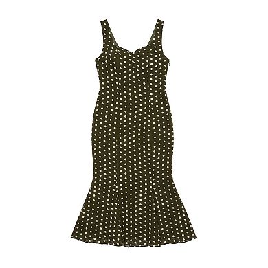 Women's Kittenish Sweetheart Polka Dot Dress