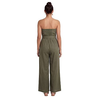 Women's Kittenish Strapless Wide-Leg Jumpsuit