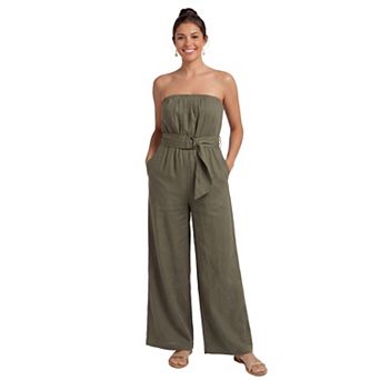 Women's Kittenish Strapless Wide-Leg Jumpsuit