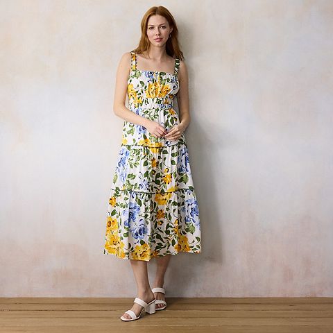 Женские платья LC Lauren Conrad Petite LC Lauren Conrad Ric Rac Shirred Maxi Dress