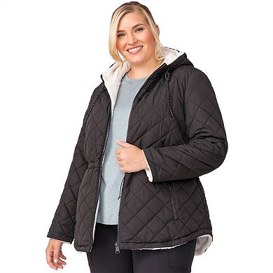 Free Country Women's Plus Size Switch It Up Cloud Lite Reversible Jacket
