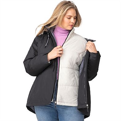 Free Country Women's Plus Size Back of Bell 3-in-1 Systems Jacket