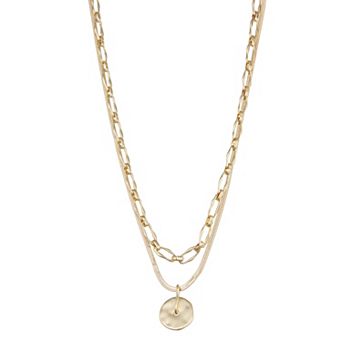 Nine West Gold Tone Layered Necklace