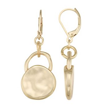 Nine West Gold Tone Drop Earrings