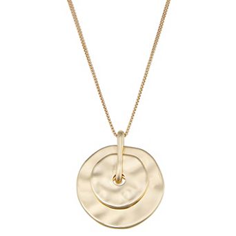Nine West Gold Tone Pendant Necklace