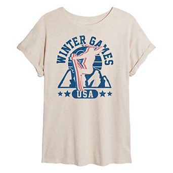 Juniors' Winter Games Skiing Oversized Tee