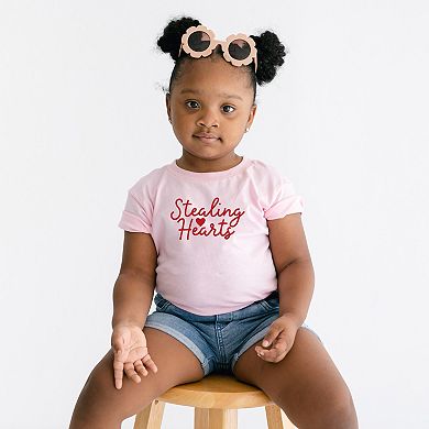 Stealing Hearts Cursive - Toddler Short Sleeve Graphic T-Shirt