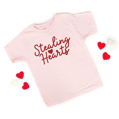 Stealing Hearts Cursive - Toddler Short Sleeve Graphic T-Shirt