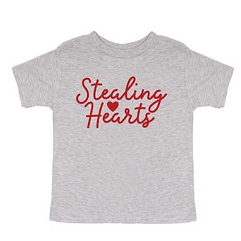 Stealing Hearts Cursive - Toddler Short Sleeve Graphic T-Shirt