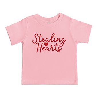 Stealing Hearts Cursive - Toddler Short Sleeve Graphic T-Shirt