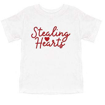 Stealing Hearts Cursive - Toddler Short Sleeve Graphic T-Shirt