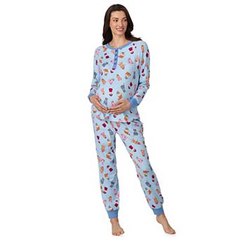 Maternity Cuddl Duds® Long Sleeve Henley Pajama Top & Pajama Joggers Set