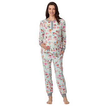 Maternity Cuddl Duds® Long Sleeve Henley Pajama Top & Pajama Joggers Set