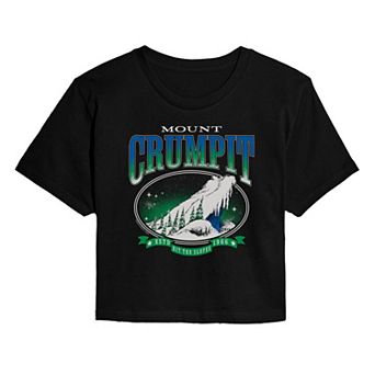 Juniors' Dr. Seuss The Grinch Mount Crumpit Hit The Slopes Cropped Tee