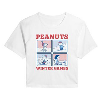 Juniors' Peanuts Winter Games Cropped Tee