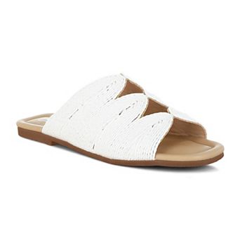 Rag & Co Daisy Doe Women's Raffia Square Toe Flats