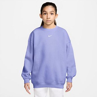 Girls 7-16 Nike Sportswear Studio Oversized Fleece Crewneck Sweatshirt
