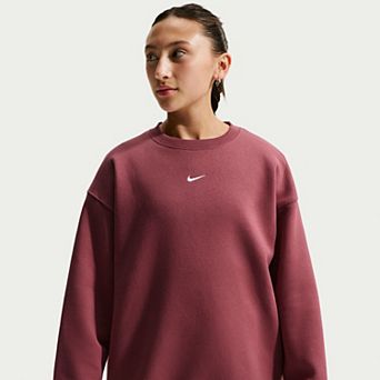 Girls 7-16 Nike Sportswear Studio Oversized Fleece Crewneck Sweatshirt