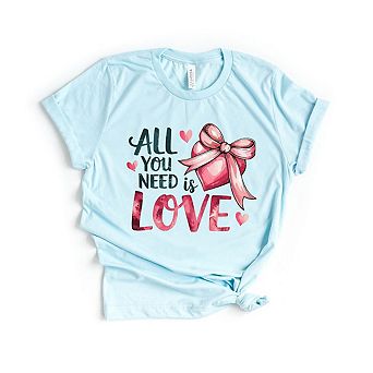 All You Need Is Love Coquette Short Sleeve Graphic Tee